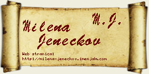 Milena Jeneckov vizit kartica